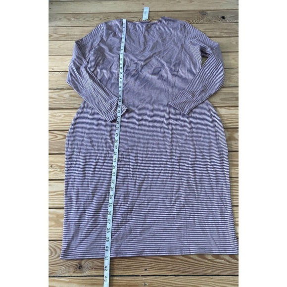 NWT DE Collection Stripe Social Type Dress Size XL Women’s Taupe MSRP $36.99 - Picture 5 of 7